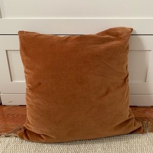 Brown velvet pillow case cover